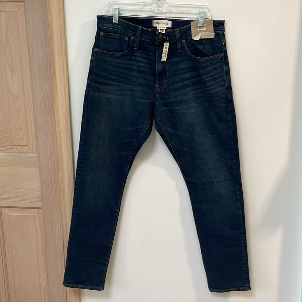 Madewell Mens Skinny Jeans Denim 36x 32 Brand New